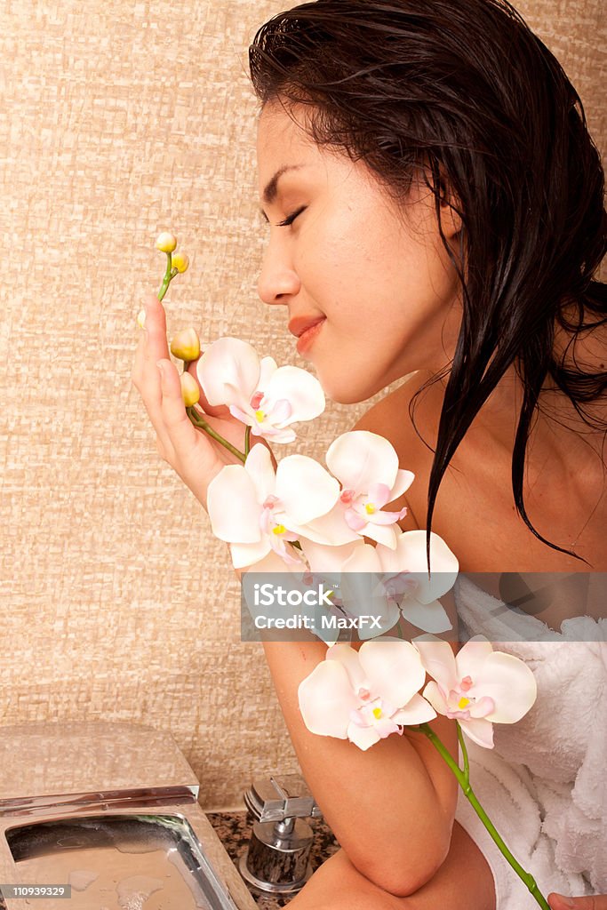 Beautiful japanese woman in bath  Adult Stock Photo