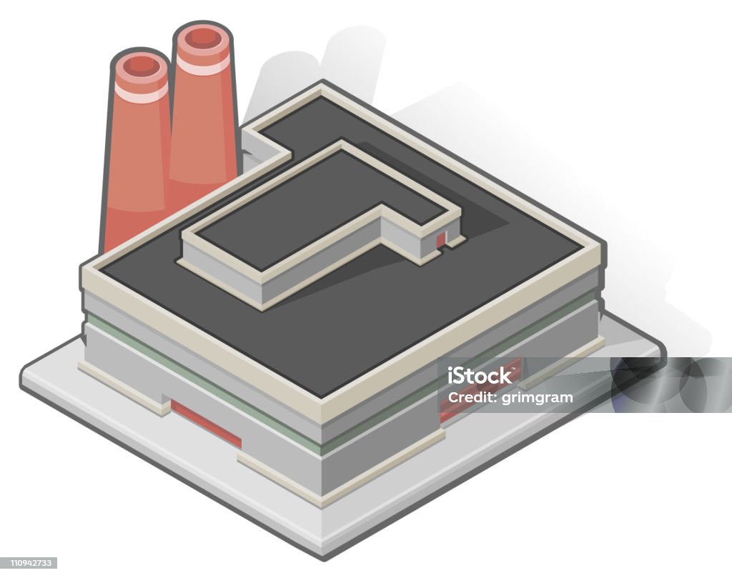 Isométricos de fábrica - arte vectorial de Proyección isométrica libre de derechos