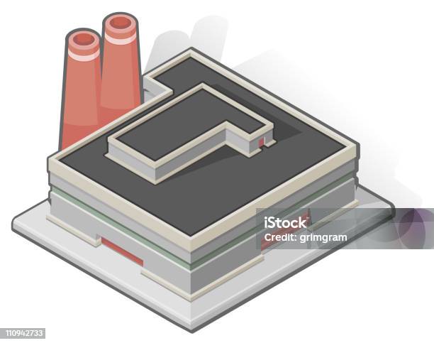 Ilustración de Isométricos De Fábrica y más Vectores Libres de Derechos de Proyección isométrica - Proyección isométrica, Fábrica, Planta petroquímica