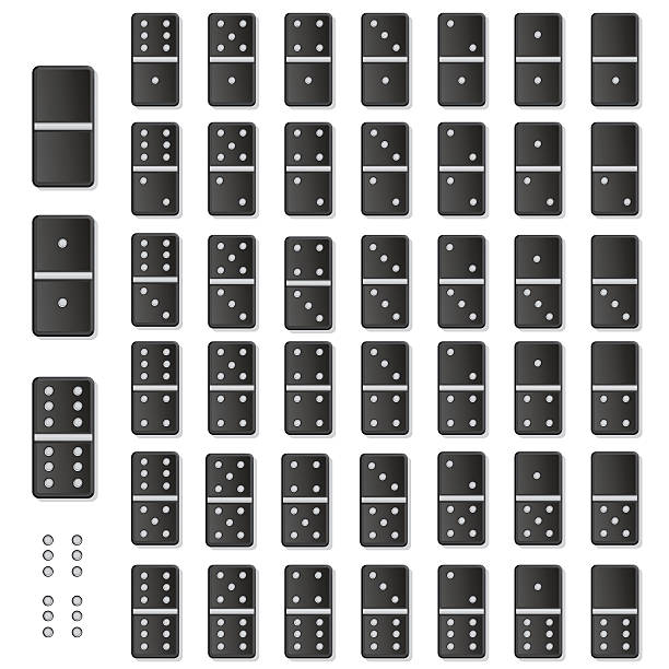 domino-set - domino sport leisure activity group of objects stock-grafiken, -clipart, -cartoons und -symbole