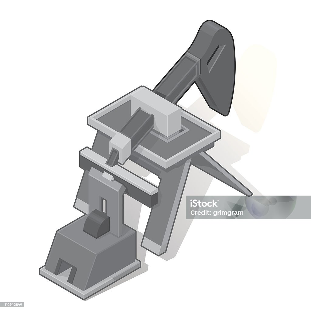 Isométricos aceite Derrick - arte vectorial de Barreno libre de derechos