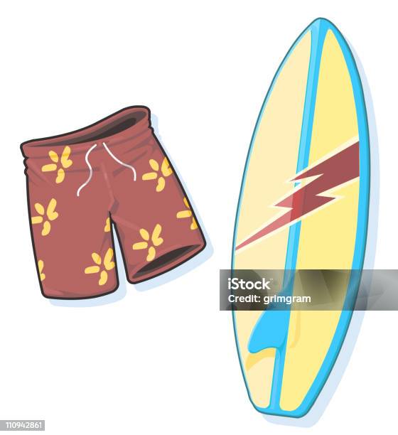 Surfboard 및 반바지 0명에 대한 스톡 벡터 아트 및 기타 이미지 - 0명, 개념 기호, 남자 수영복