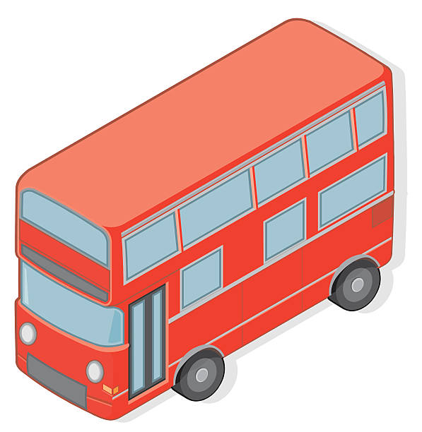 illustrations, cliparts, dessins animés et icônes de en bus - isometric car vector land vehicle