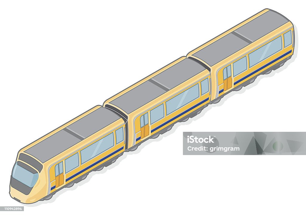 Isométrique de la gare ferroviaire de Carrages - clipart vectoriel de Perspective isométrique libre de droits