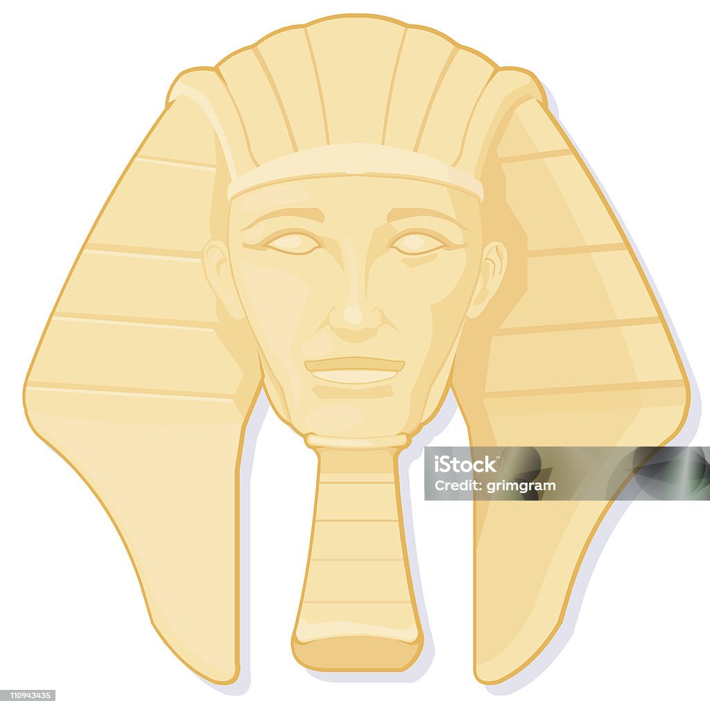 Pharaoh A vector illustration of a Pharaoh statue and depiction. Ancient stock vector