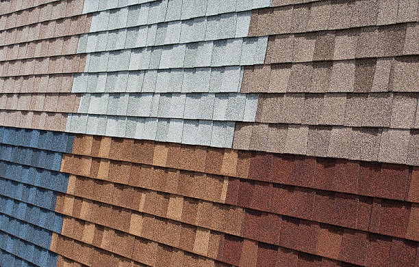 asphalte shingle affichage - shingled photos et images de collection