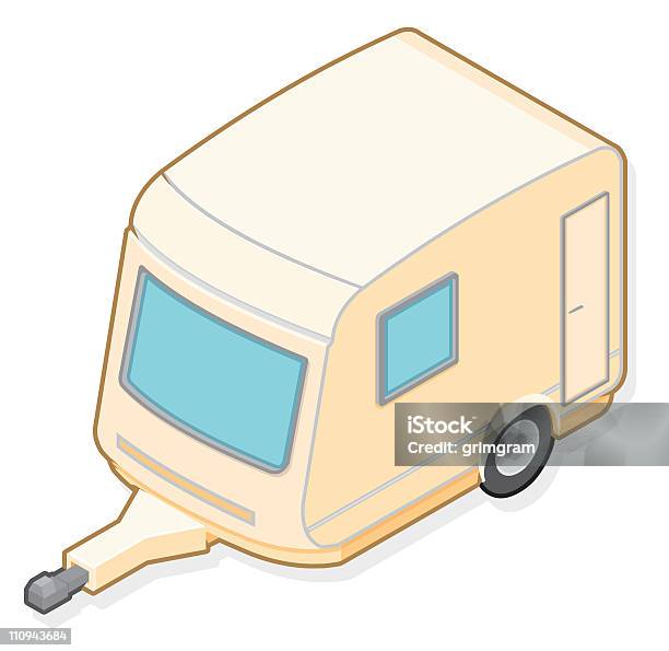 Caravana - Arte vetorial de stock e mais imagens de Acampar - Acampar, Atividades ao Ar Livre, Atrelado de Carro