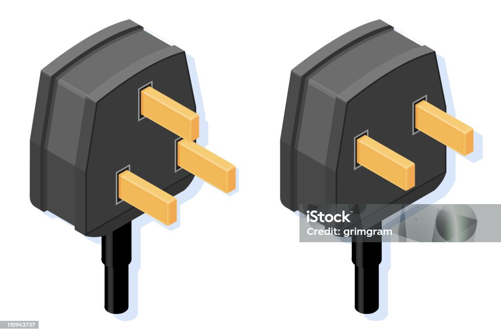 Iso Plug Vector Isometric Plugs Stock Illustration - Download Image Now - Electric Plug ...