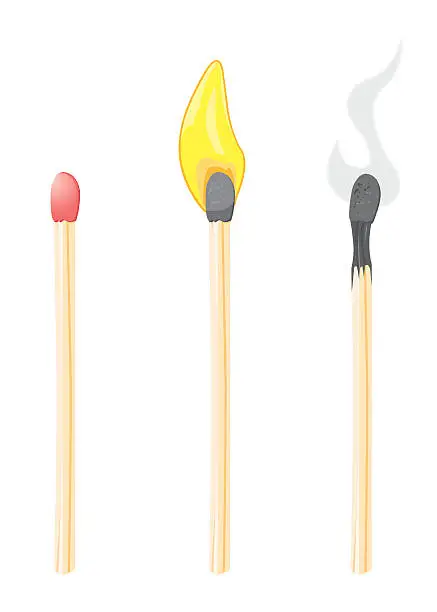 Vector illustration of Matches