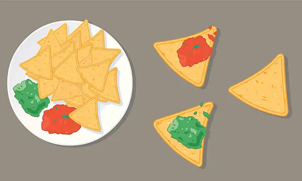Vector illustration of Mexican Tortilla Chip Icon