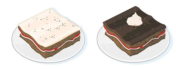 Vector illustration of Desserts