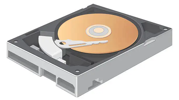 Vector illustration of Internal Hard Drive Icon