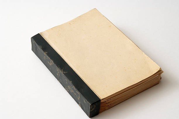 istock Isolated shot of closed blank aged book on white background 110944779
