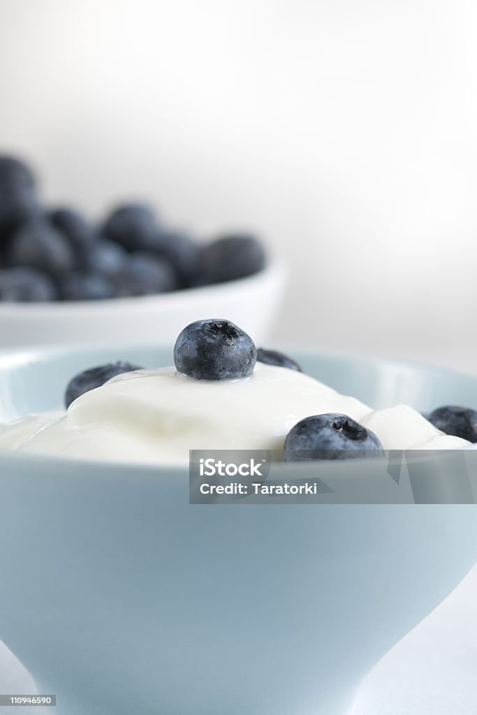 Yoghurt with bueberry  Blackberry - Fruit Stock Photo