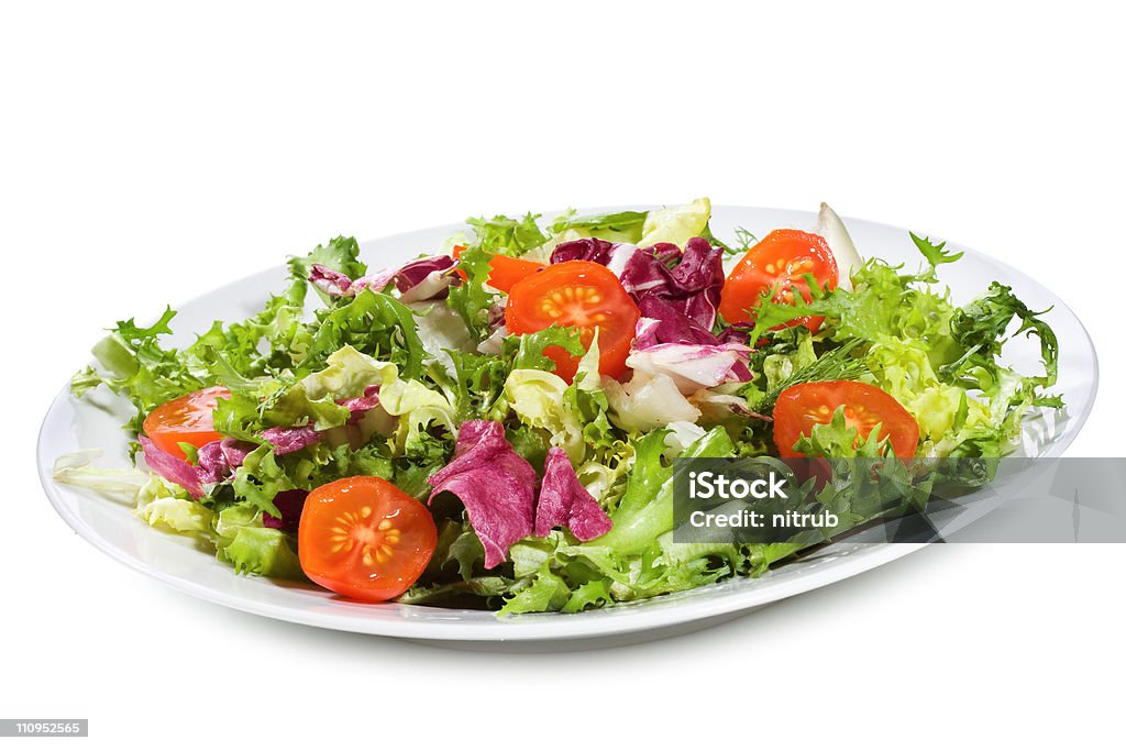 Salada com legumes e Verdes - Royalty-free Alface Foto de stock