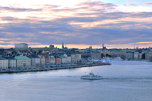 Stockholm.  Old Town at dusk  strommen stock pictures, royalty-free photos & images