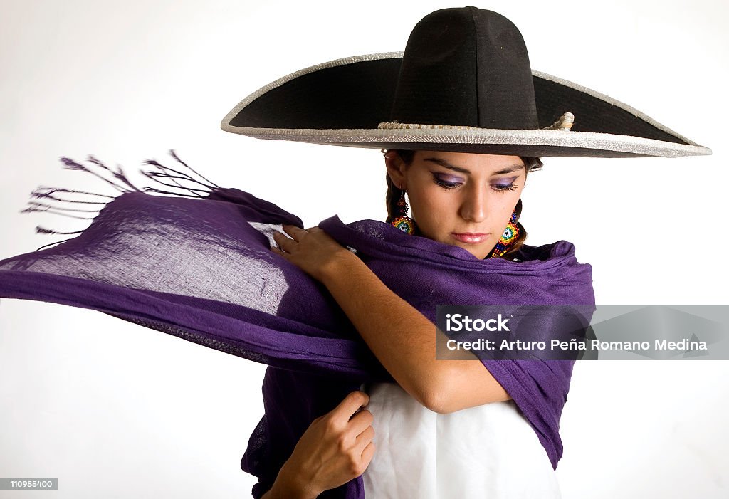 Mexican woman  Charro - Cowboy Stock Photo