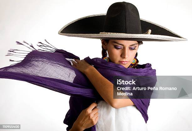 Mexican Woman Stock Photo - Download Image Now - Charro - Cowboy, Braided Hair, Hat