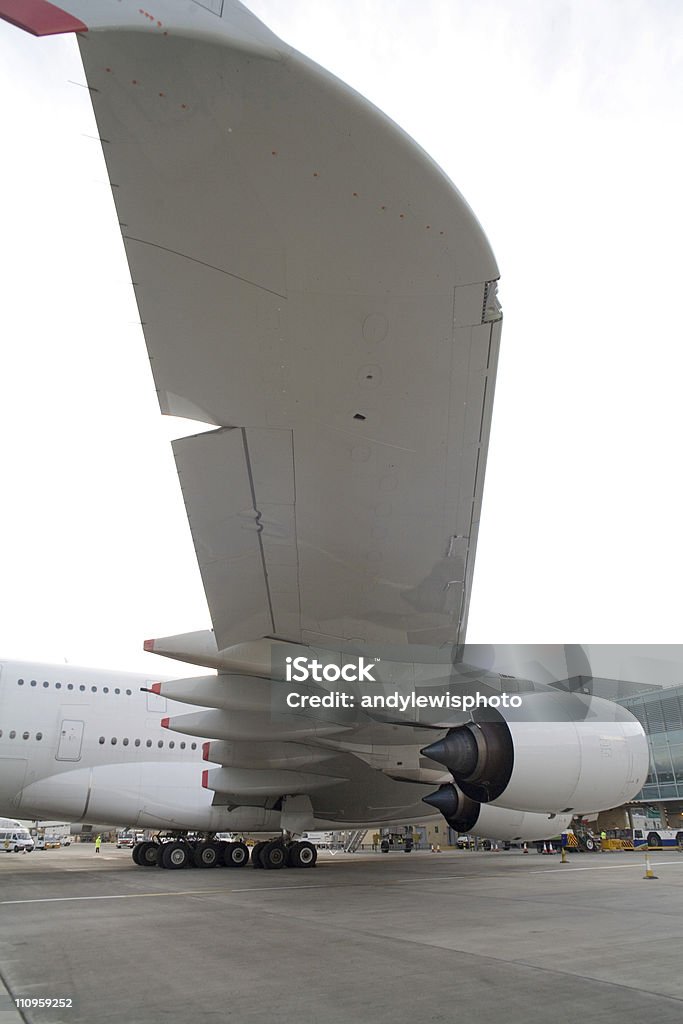Airbus A380  Aircraft Wing Stock Photo