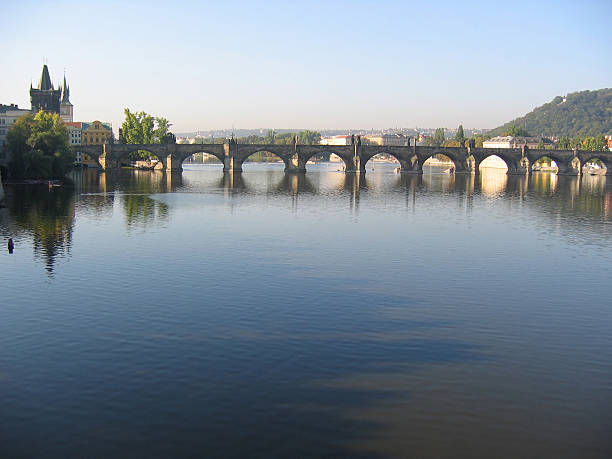 istock Charles Bridge and Vltava river in the morning. 110960258