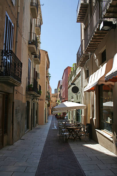 istock Lane in Figueres with open-air cafe 111762949