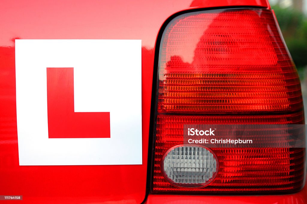 Learner Driver  L Plate Stock Photo