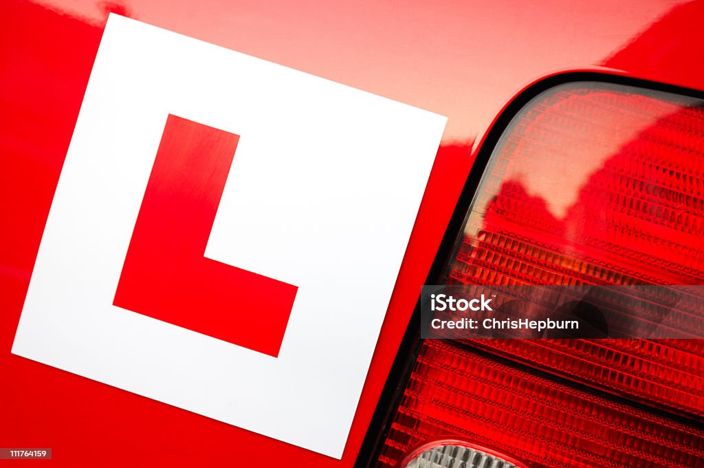 L Plate - Lizenzfrei Fahrschüler-Schild Stock-Foto