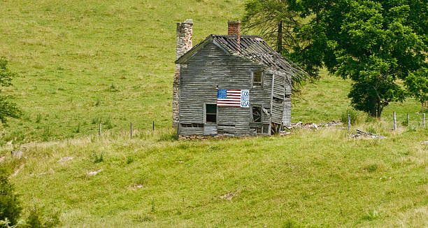 istock Patriotic graffiti on an old house 111766338