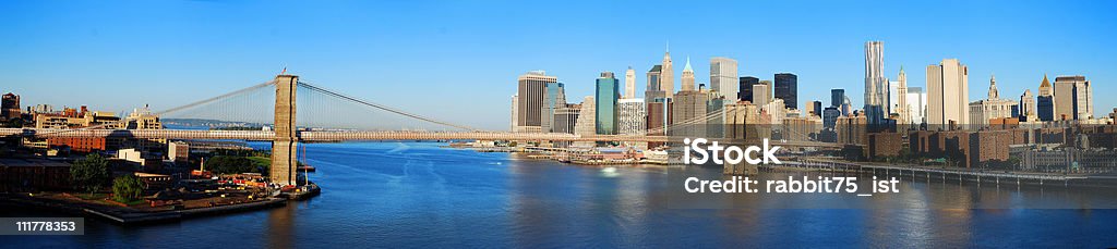 New York City skyline-panorama - Lizenzfrei Anlegestelle Stock-Foto