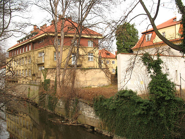 istock Prague. Buildings, street and river 111782288