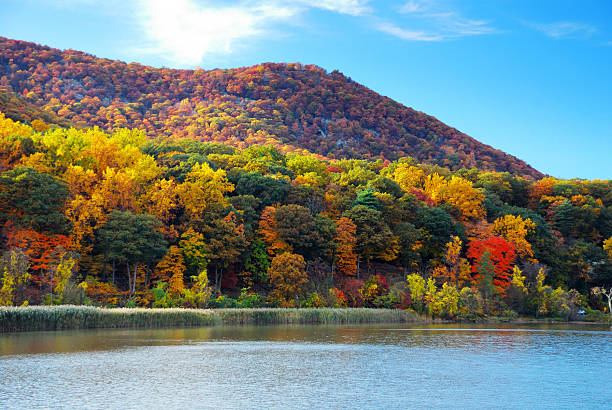 Autumn Mountain with lake  hudson valley stock pictures, royalty-free photos & images