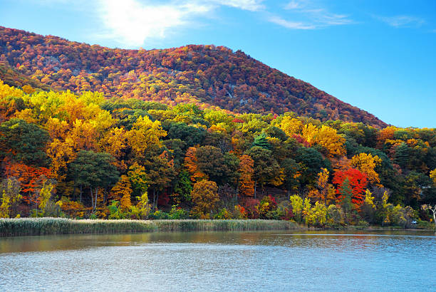 Autumn Mountain with lake  hudson stock pictures, royalty-free photos & images