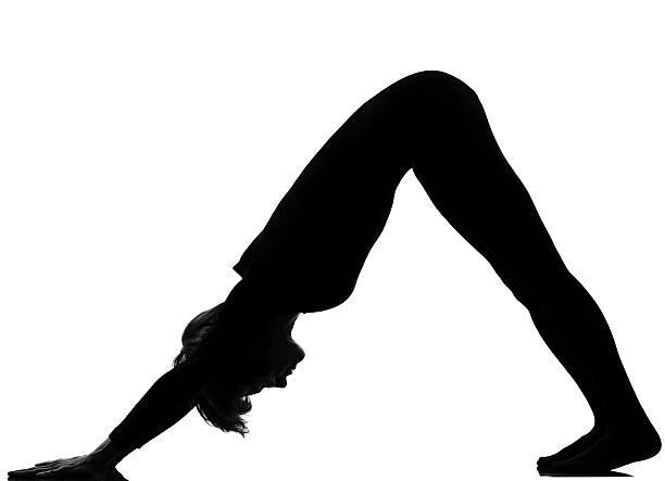 istock woman sun salutation yoga surya namaskar pose 111800292