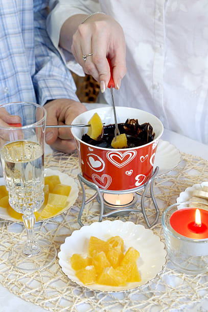 istock Chocolate fondue for two 111800454