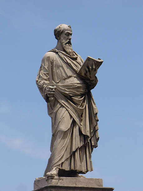 istock Statue Of St. Paul In Rome, Italy 111801406