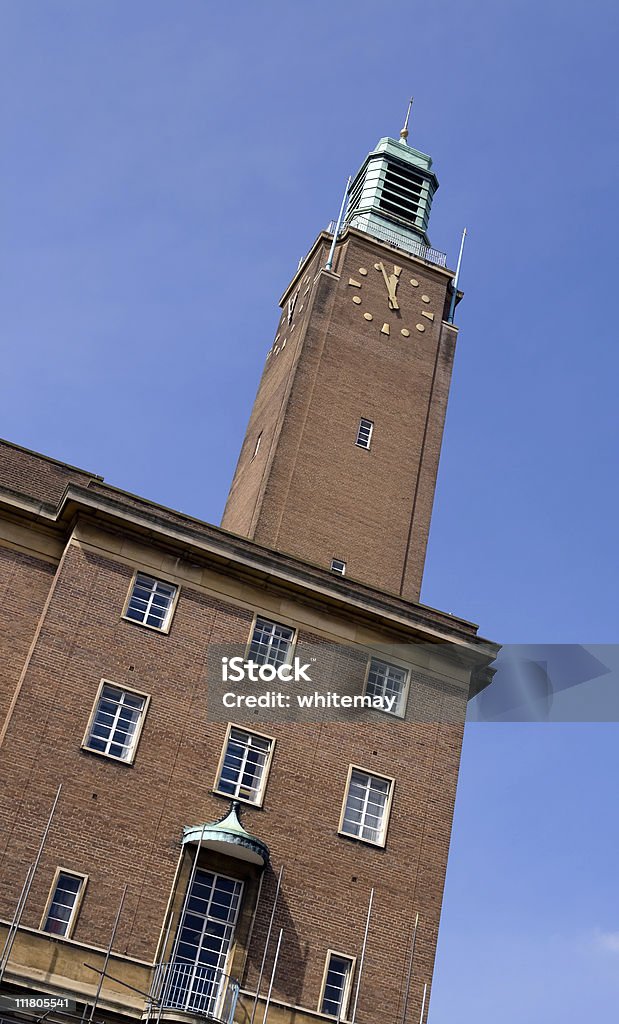 Norwich city hall  12 O'Clock Stock Photo