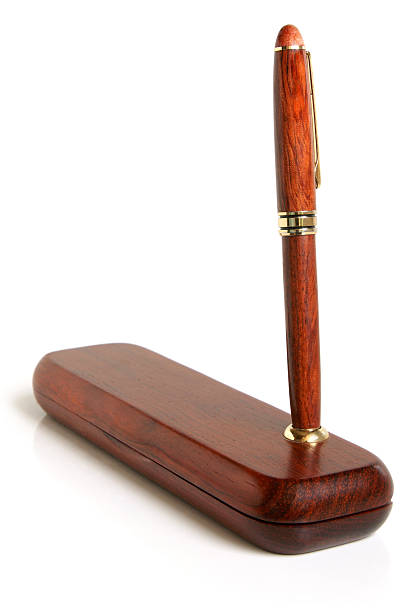 istock Mahogany ball pen with wooden case 111815513