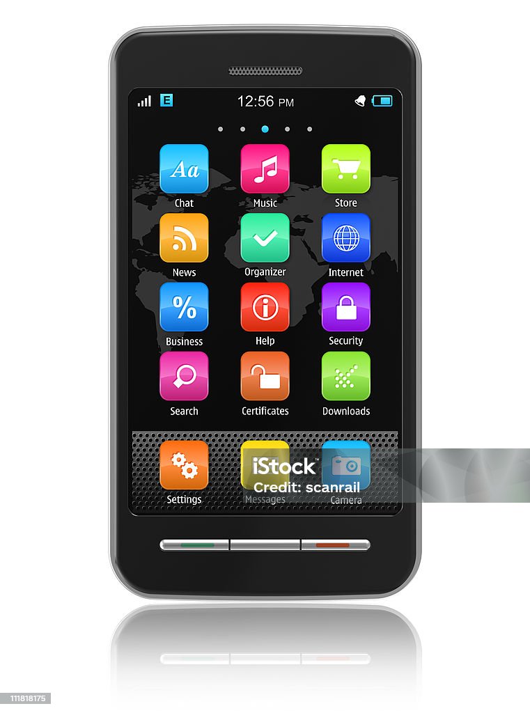 smartphone Touchscreen - Foto de stock de A caminho royalty-free