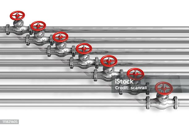 금속 파이프라인 적색 밸브 관-튜브에 대한 스톡 사진 및 기타 이미지 - 관-튜브, 밸브, 천연가스