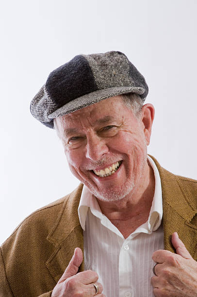 Older Man Who Is Pleased with Himself stock photo