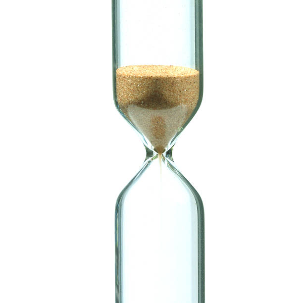 istock Part of sandglass isolated on white 111823721