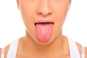 Woman stick ones tongue out