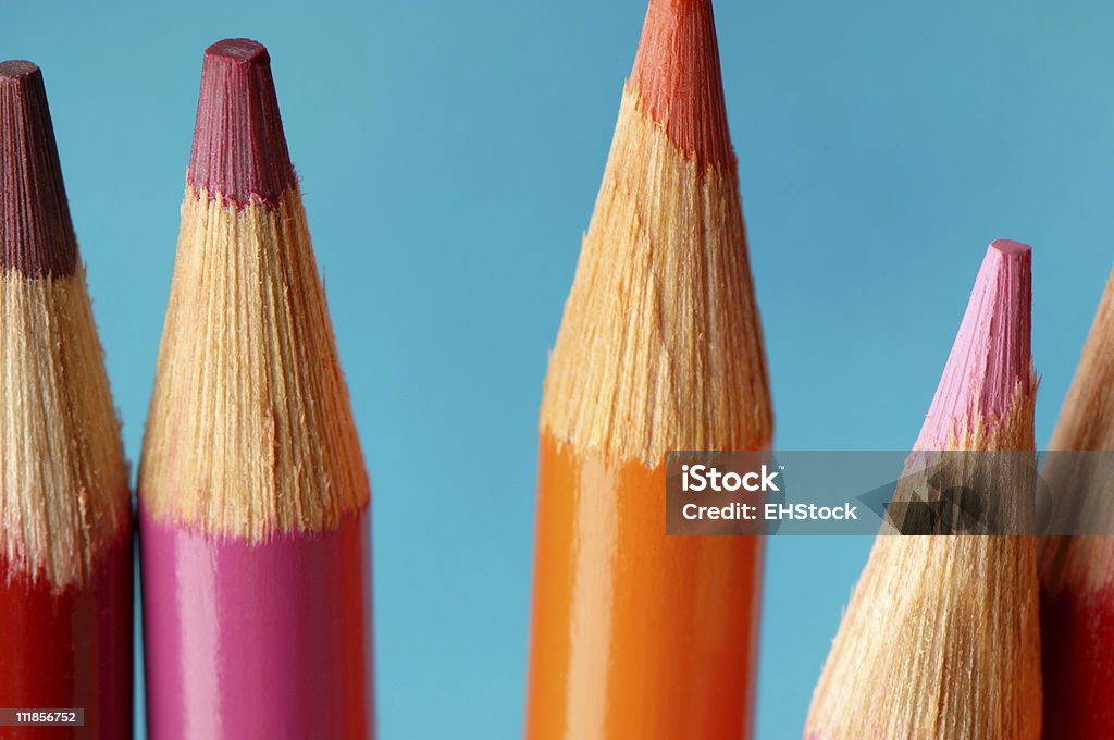 Crayons de couleur rose et Orange - Photo de Art et Artisanat libre de droits