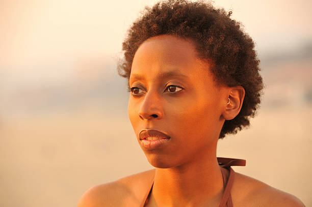 istock African American Woman on Beach 111865682