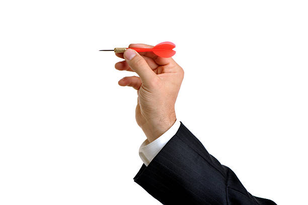istock Business Throwing Red Dart Isolated on White Background 111866572