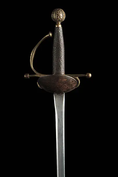 The hilt of a sword