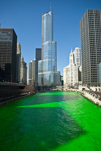 istock Green River -St. Patrick's Day Celebration in Chicago 111880974