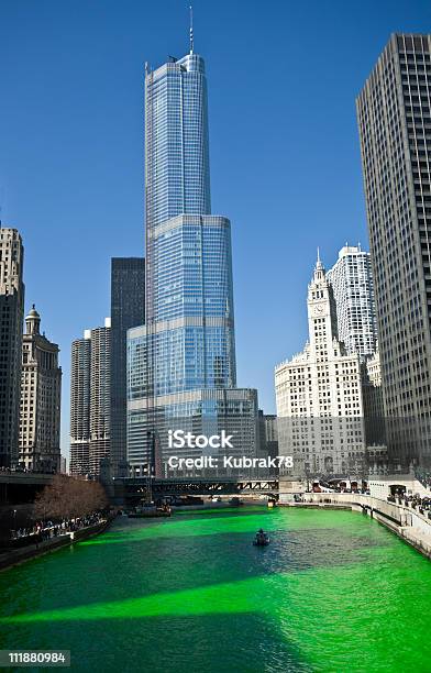 Verde River Dia De São Patrick Celebração Chicago - Fotografias de stock e mais imagens de Dia de São Patrick