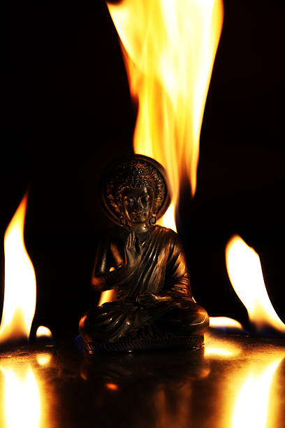 Buddha Burning  antique chinese dolls pictures stock pictures, royalty-free photos & images