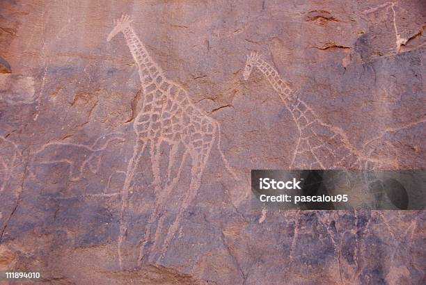 Rock Engraving Libya Stock Photo - Download Image Now - Africa, Akakus Mountains, Ancient